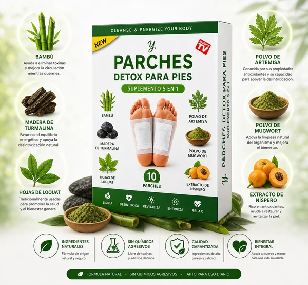 Parches Kinoki™: Elimina la HINCHAZÓN de tus pies + ENVÍO GRATIS 🚚