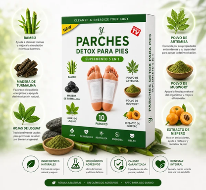 Parches Kinoki™: Elimina la HINCHAZÓN de tus pies + ENVÍO GRATIS 🚚