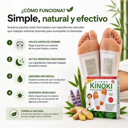 Parches Kinoki™: Elimina la HINCHAZÓN de tus pies + ENVÍO GRATIS 🚚