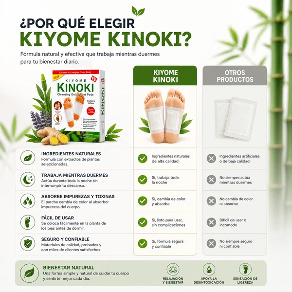 Parches Kinoki™: Elimina la HINCHAZÓN de tus pies + ENVÍO GRATIS 🚚