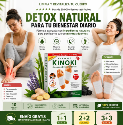 Parches Kinoki™: Elimina la HINCHAZÓN de tus pies + ENVÍO GRATIS 🚚